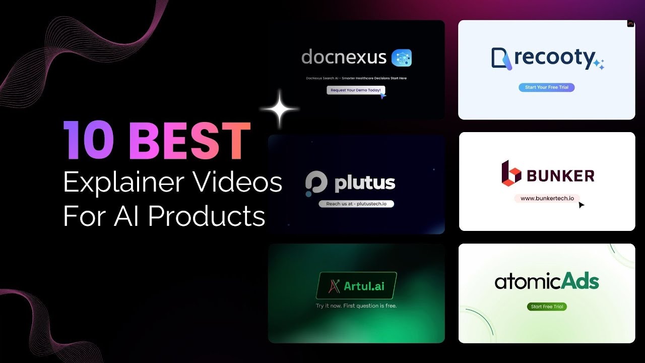 10 Best Explainer Videos for AI Products | AI Videos | AI Explainer Video by MotionGility