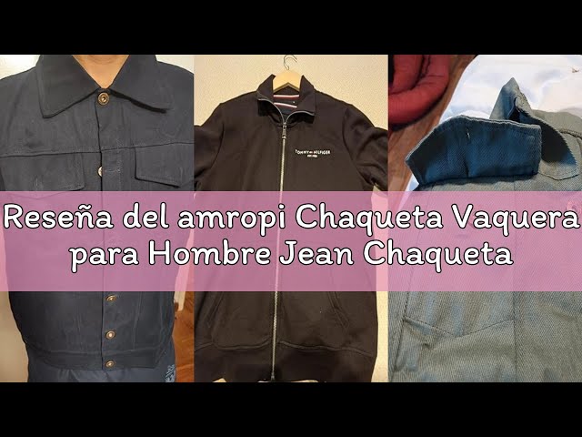 Vídeo relacionado con amropi Chaqueta Vaquera para Hombre Jean Chaqueta con Bolsillos y Botones Jacket Verde, XXL