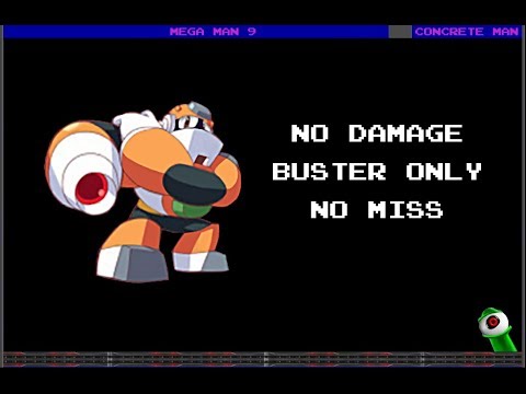 Mega Man 9 - Concrete Man (Buster Only, No Miss, No Damage)