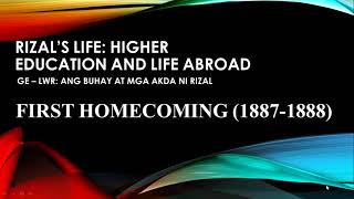 RIZAL'S LIFE IN ABROAD - HONGKONG, JAPAN, AMERICA, EUROPE
