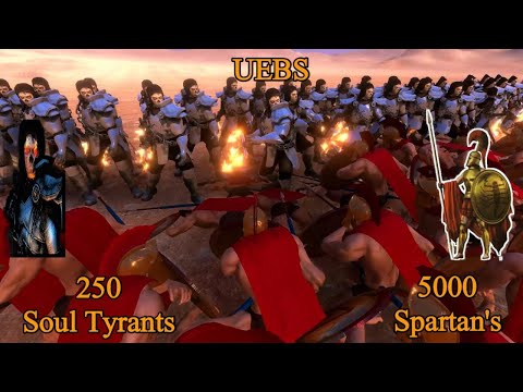 5000 Spartan's vs 250 Soul Tyrants' | Ultimate Epic Battle Simulator |