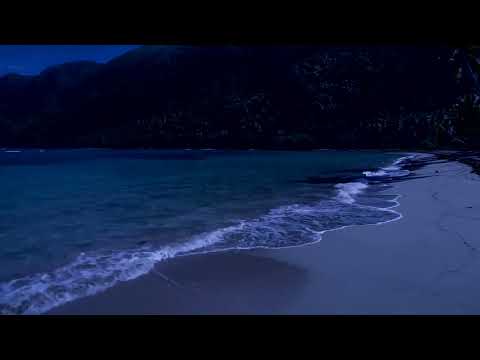 Caribbean Ocean Waves at Night for Sleeping