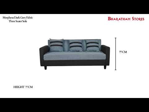 Morpheus Dark Grey Fabric Three Seater Sofa - BS-FSFTSSOFA-177