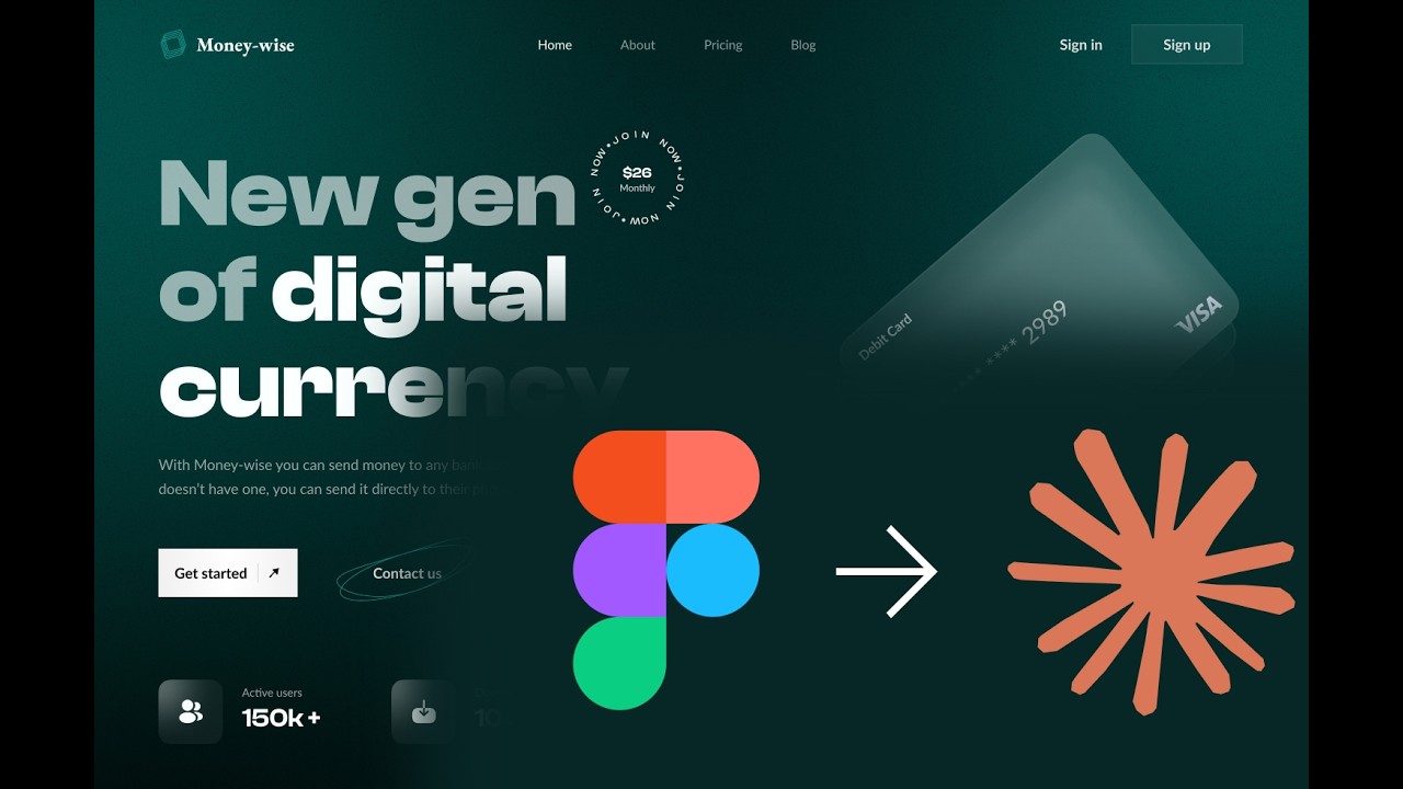I built an eye-catching animated landing page with Claude Code from a Figma design