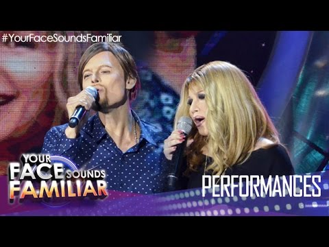 Your Face Sounds Familiar: Denise Laurel and Jay R as Barbara Streisand and Bryan Adams