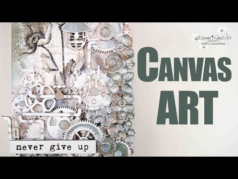 STEAMPUNK Mixed Media Canvas Art ~ ✂️ Maremi's Small Art