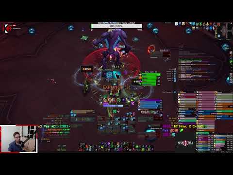 Mythic Hungering Destroyer - Affliction Warlock POV | 2 Soak Groups strategy