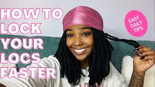 STARTER LOC TIPS | HOW TO MAKE LOCS LOCK FASTER