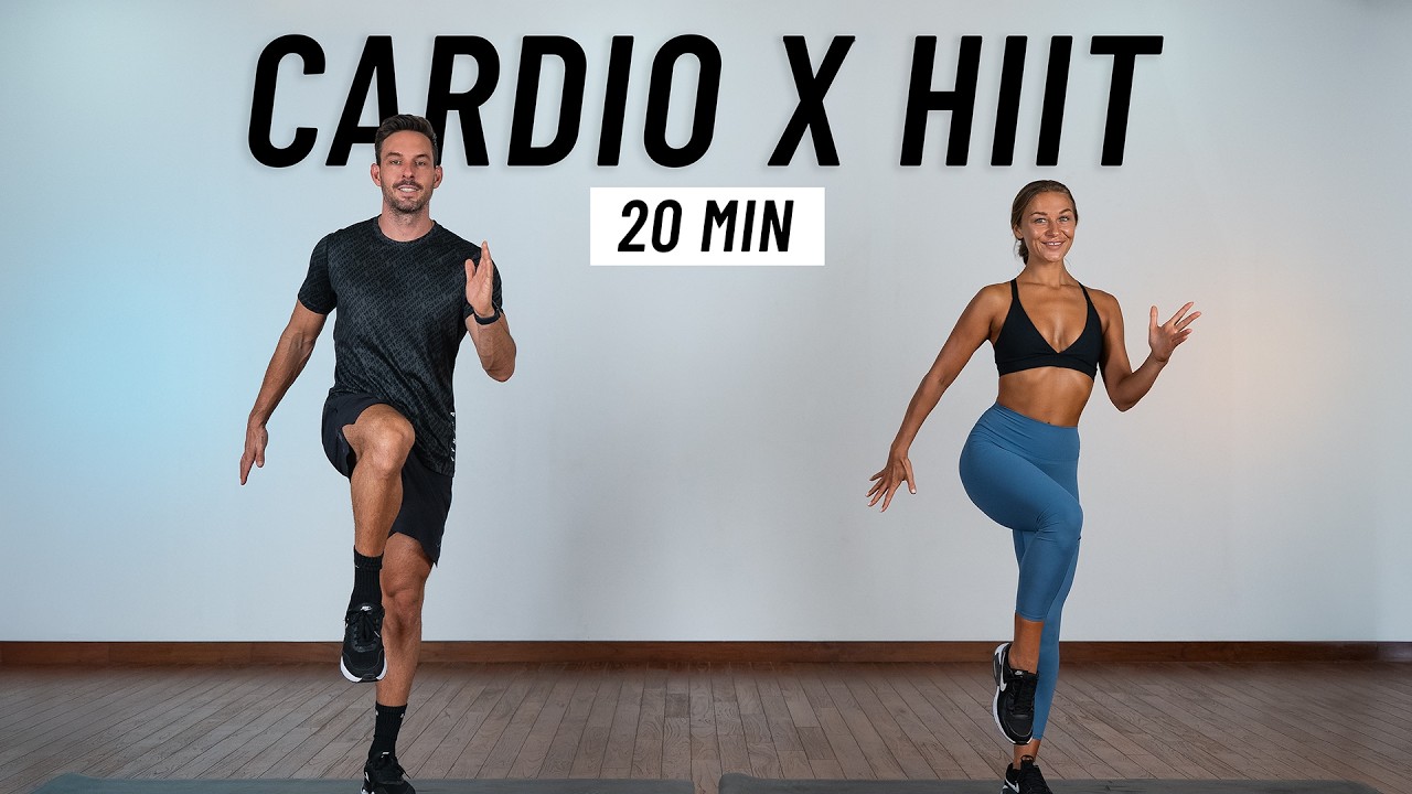 20 Min Fat Burning HIIT Workout - Full body Cardio, No Equipment, No Repeats