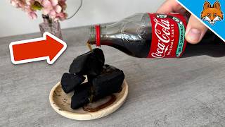 Something INCREDIBLE happens when you pour Cola over Charcoal💥(Amazing)🤯