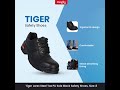 Tiger Lorex Steel Toe PU Sole Black Work Safety Shoes, Size: 8