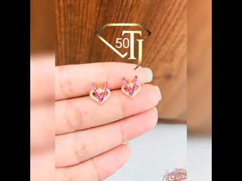 #shijus #jewellery #rosegold/ latest earrings/rose gold/kids jewellery/Shiju's jewellery/