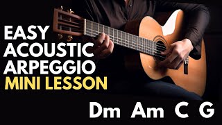 Download lagu 🎸 Easy Arpeggios Acoustic Guitar Ex 3 - Sad & Emotional Fingerstyle Pattern mp3