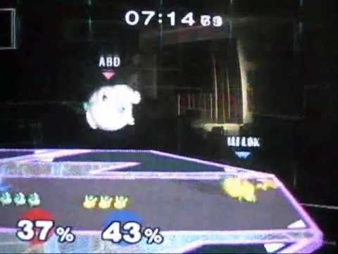 Super Smash Bros Melee - Jigglypuff [Abdallah] vs Pikachu [Milkman] 4-Stock Final Destination #7