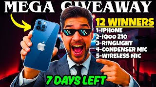 Giveaway Alert - Biggest Iphone giveaway 2025 - Iphone, Ringlight Iqoo z10