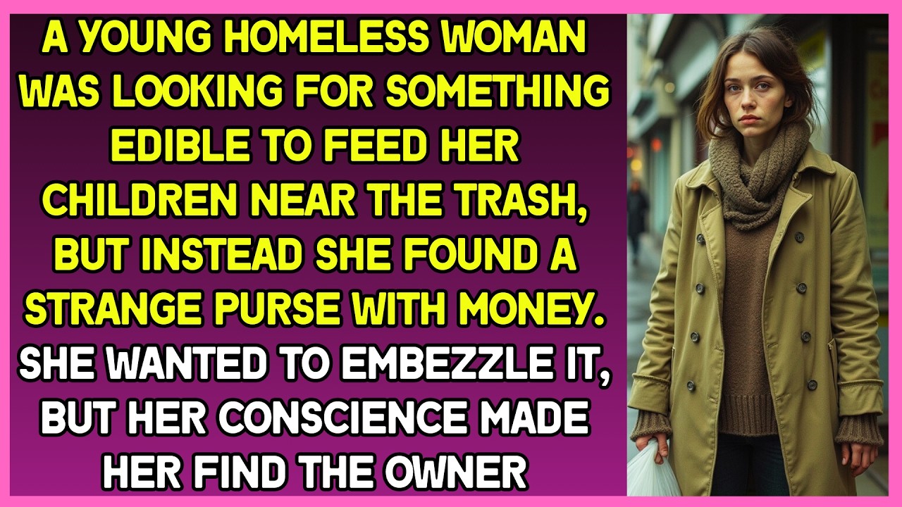 Homeless woman found a strange purse with a lot of money & decided to find the owner -amazing story