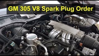 Spark plug wires order on the GM 305 V8 engine. Cap, rotor, wires, plug, order - VOTD
