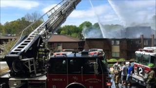 4th alarm building fire 525 Crown St