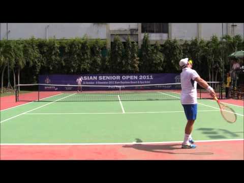 Itf Asia Open Pattaya Thailand:  Men's 35's singles finals Dan Ahl vs Dan Czech
