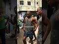 Real African Natural Bodybuilders training and flexing it in the ghetto gym #gym #shorts