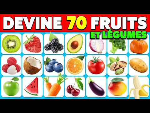 Devine les 70 Fruits et Légumes 🍎🥑🍍 | Quiz pour apprendre les Fruits et Légumes