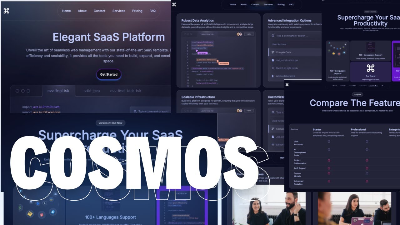 SaaS Website for Next.js – Built with TailwindCSS-(Cosmos) #nextjs #tailwindcss #javascript #reactjs