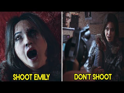 Mike Shoots Emily VS Not Shoot Emily - All Choices & Outcomes -  Until Dawn Remake