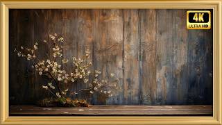 Rustic Wood Textured Background | 4K Still Life Art for Samsung Frame TV (8 Hours)