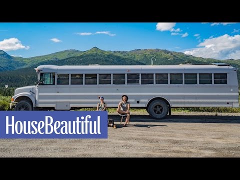 This Couple Turned an Old School Bus Into a Tiny Home | House Beautiful