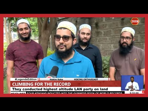 Four Kenyan hiking enthusiast  inducted into the Guinness book of records