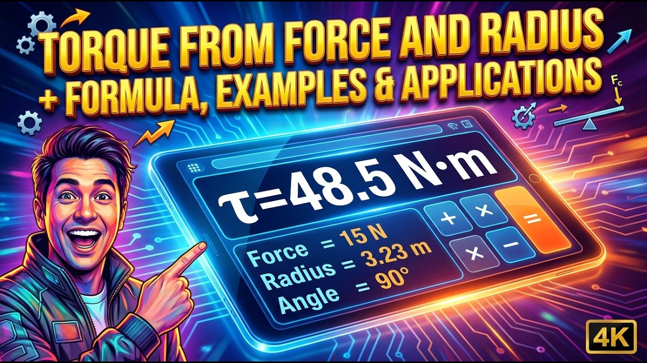 Torque from Force and Radius Calculator