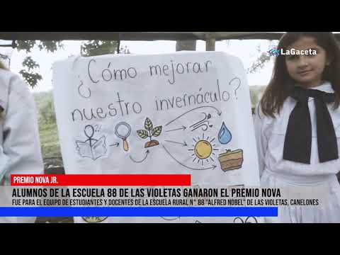 Alumnos de la Escuela 88 de Las Violetas, Canelones, ganaron el premio Nova Jr