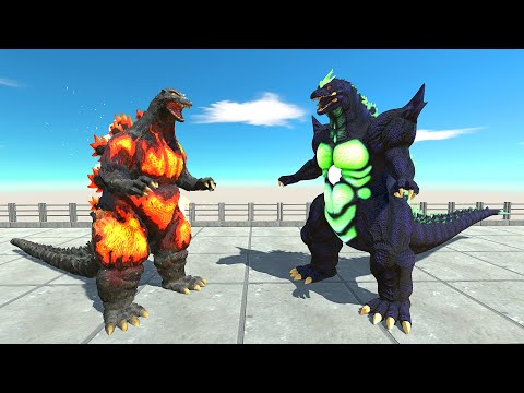 Super Godzilla VS Godzilla Burning Death Fall - Animal Revolt Battle Simulator