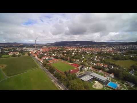 Alfeld aus 100m Höhe mit Panorama