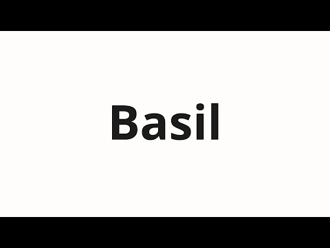 How to pronounce Basil