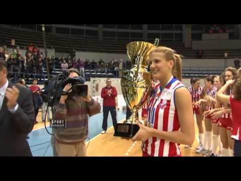 Odbojka (ž), finale Kupa 2012/13: Dodela pehara i slavlje / Vizura - Zvezda 1:3, 10.02.2013.