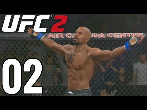 UFC 2 Career Mode Gameplay Walkthrough Part 2 - GROUND AND POUND IS SO OP!