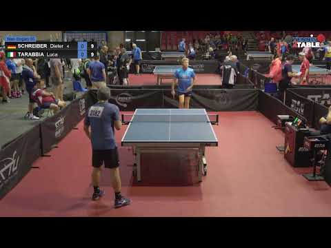 SCHREIBER Dieter vs TARABBIA Luca - Championnats d'Europe Vétérans 2022 tennis de table Rimini