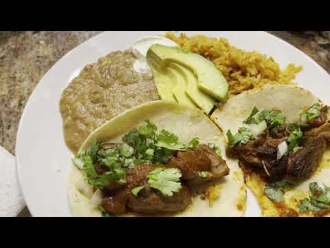 Carnitas Tacos | Red Taqueria Style Salsa | Mexican...