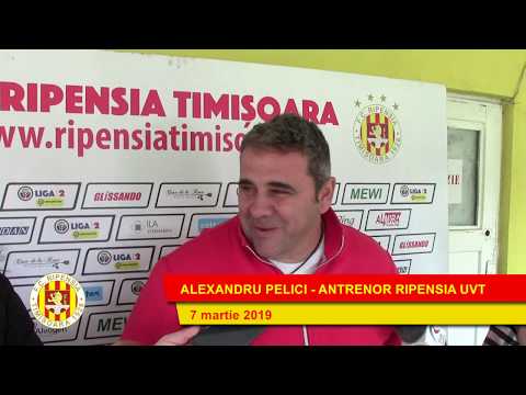Alex Pelici, antrenor Ripensia UVT, înainte de deplasarea de la Clinceni