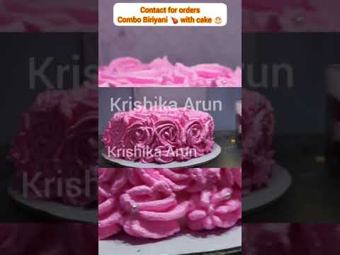 Book ur Order Now for combo offer💃Biriyani with customised Cake🎂 #shorts#Biriyani#cake#krishikaarun