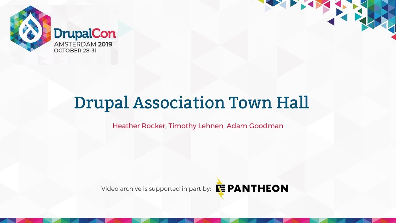 DrupalCon Amsterdam 2019: Drupal Association Town Hall
