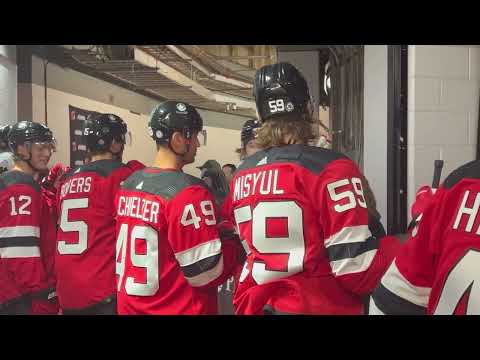 NJ Devils BEHIND THE SCENES Exiting The Locker Room Preseason Opener vs. Philadelphia Flyers 9/25/23