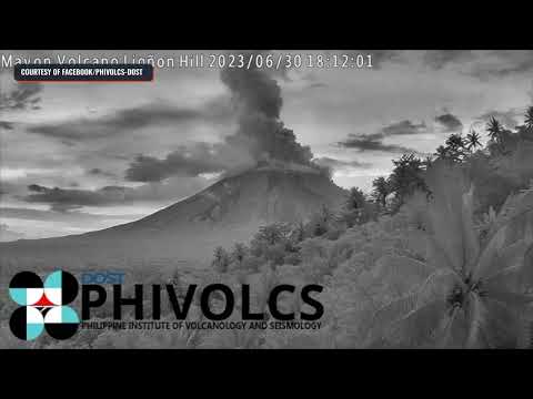 Series of pyroclastic density currents seen at Mayon Volcano