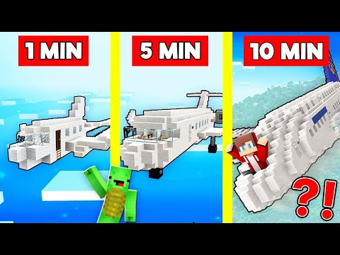 WORKING AIRPLANE Build Battle In Minecraft - NOOB VS PRO CHALLENGE - Maizen Mizen Mazien Parody
