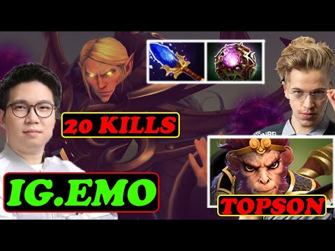 MUST WATCH!! IG.EMO NEXT LEVEL INVOKER 20 KILLS NO MERCY VS TOPSON MONKEY KING | DOTA2RORBS