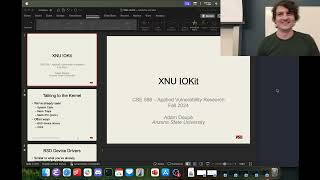 XNU IOKit - CSE598 AVR - Adam - 2024.10.09