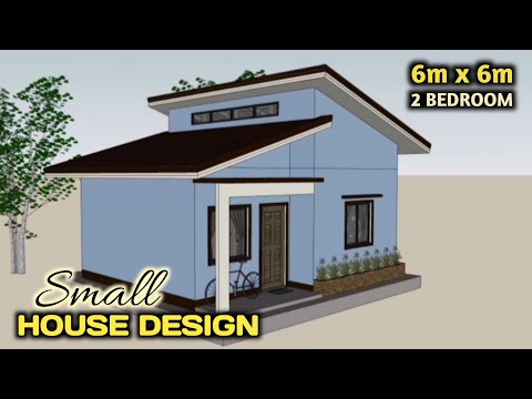 SMALL HOUSE DESIGN IDEA | 2 BEDROOM (6m x 6m) | D'M Sketch PH | SketchUp Animation