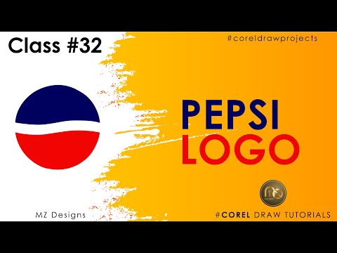 How to create Pepsi Logo in CorelDraw || Corel Draw12 || Class 32 || اردو / हिंदी