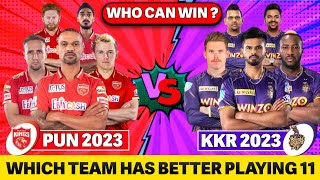 KKR VS PBKS PLAYING 11 COMPARISON IPL 2023 | Kolkata vs Punjab Comparison 2023 |IPL 2023 KKR VS PBKS